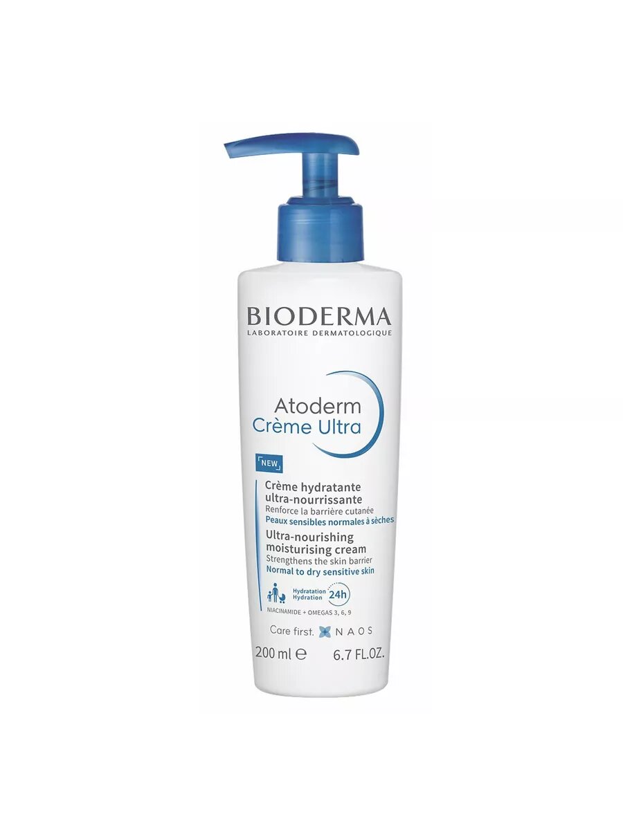 Крем Bioderma Atoderm Ultra-Nourishing, для сухой кожи, 200мл