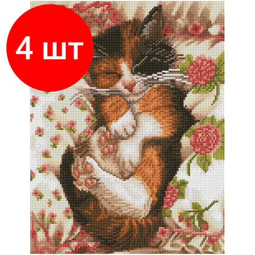 Комплект 4 шт, Алмазная мозаика ТРИ совы 