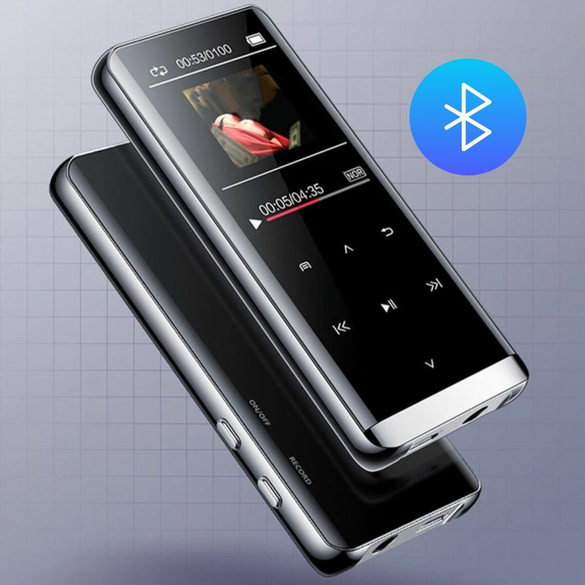 Bluetooth mp3 плеер M13, сенсорный, 8Гб. Мп3 плеер для музыки.