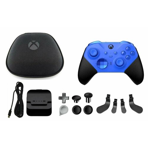 Геймпад Microsoft Xbox Wireless Controller Elite Series 2 Blue Синий в кейсе + полный комплект синий