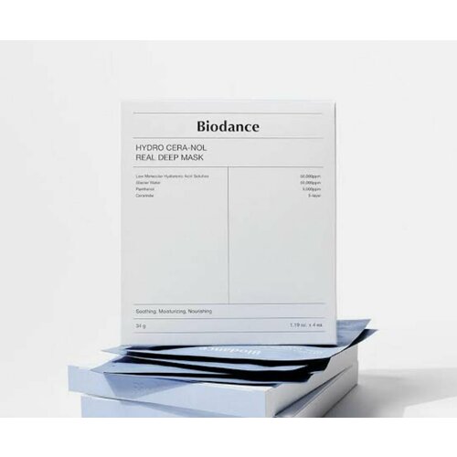 Ночная увлажняющая гидрогелевая маска BIODANCE Hydro Cera-Nol Real Deep Mask Sheet 4шт 3150₽