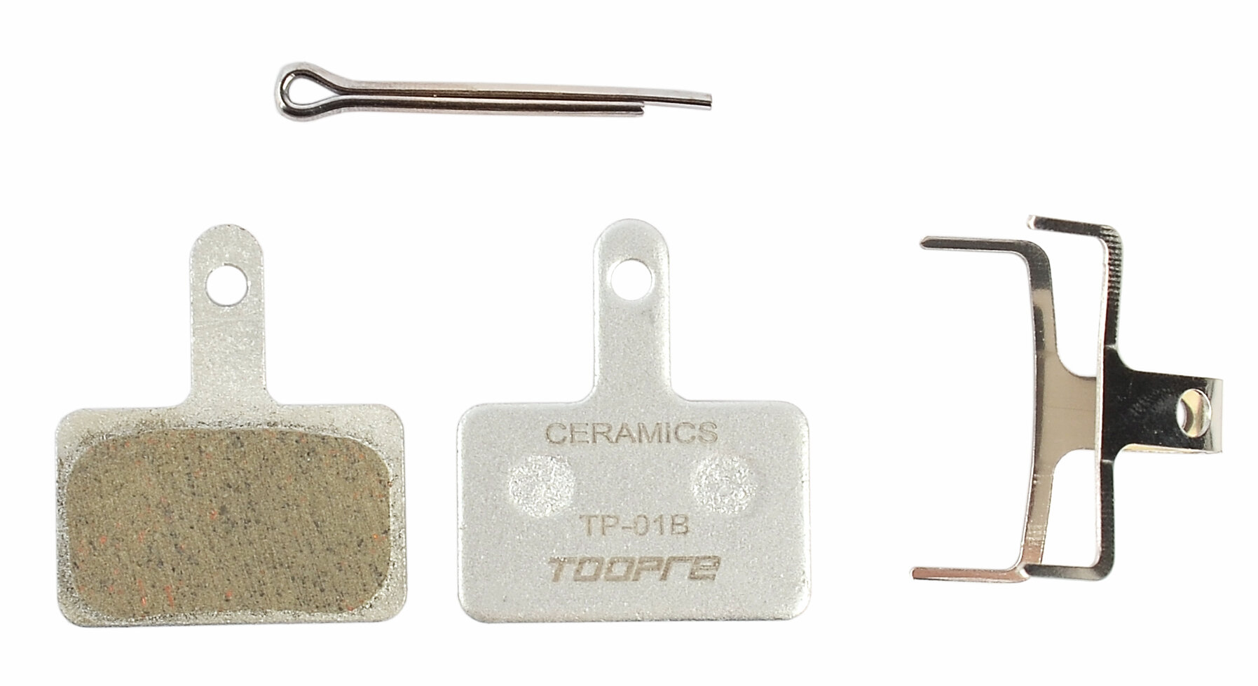 Тормозные колодки для велосипеда (1 пара) Toopre Ceramics, совместимы с всеми тормозами Shimano стандарта B01S, B03S, B05S, Tektro Auriga, Draco и их аналогами — фото 1