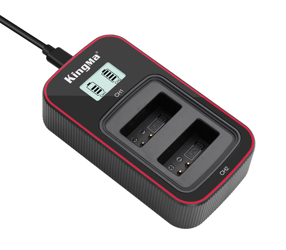 Зарядное устройство Kingma BM058-LPE12, для 2х Canon LP-E12, дисплей