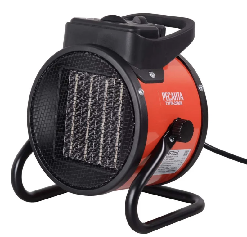 фото Электрическая тепловая пушка электрод зажигания для тепловой пушки РЕСАНТА ТЭПК-2000К без горелки (2 кВт)