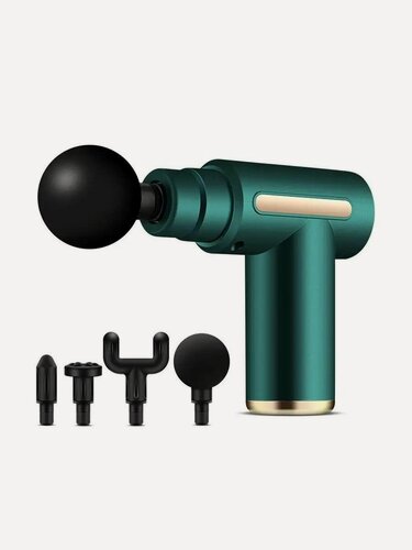 Изображение товара Перкуссионный массажер для тела электрический Mini Massage Gun, зелёный