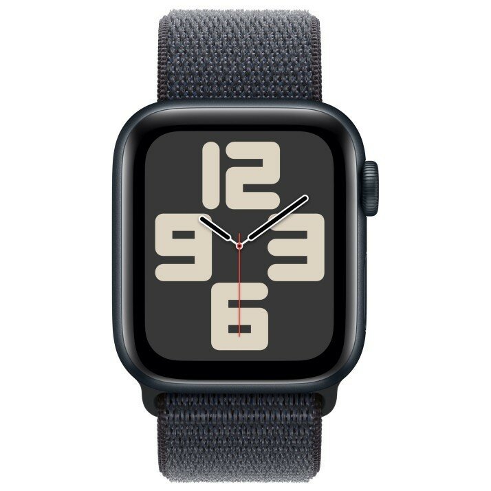 Умные часы Apple Watch Series SE 2024 44 мм Aluminium Case GPS, Midnight with Ink Sport Loop MXEP3 — фото 1