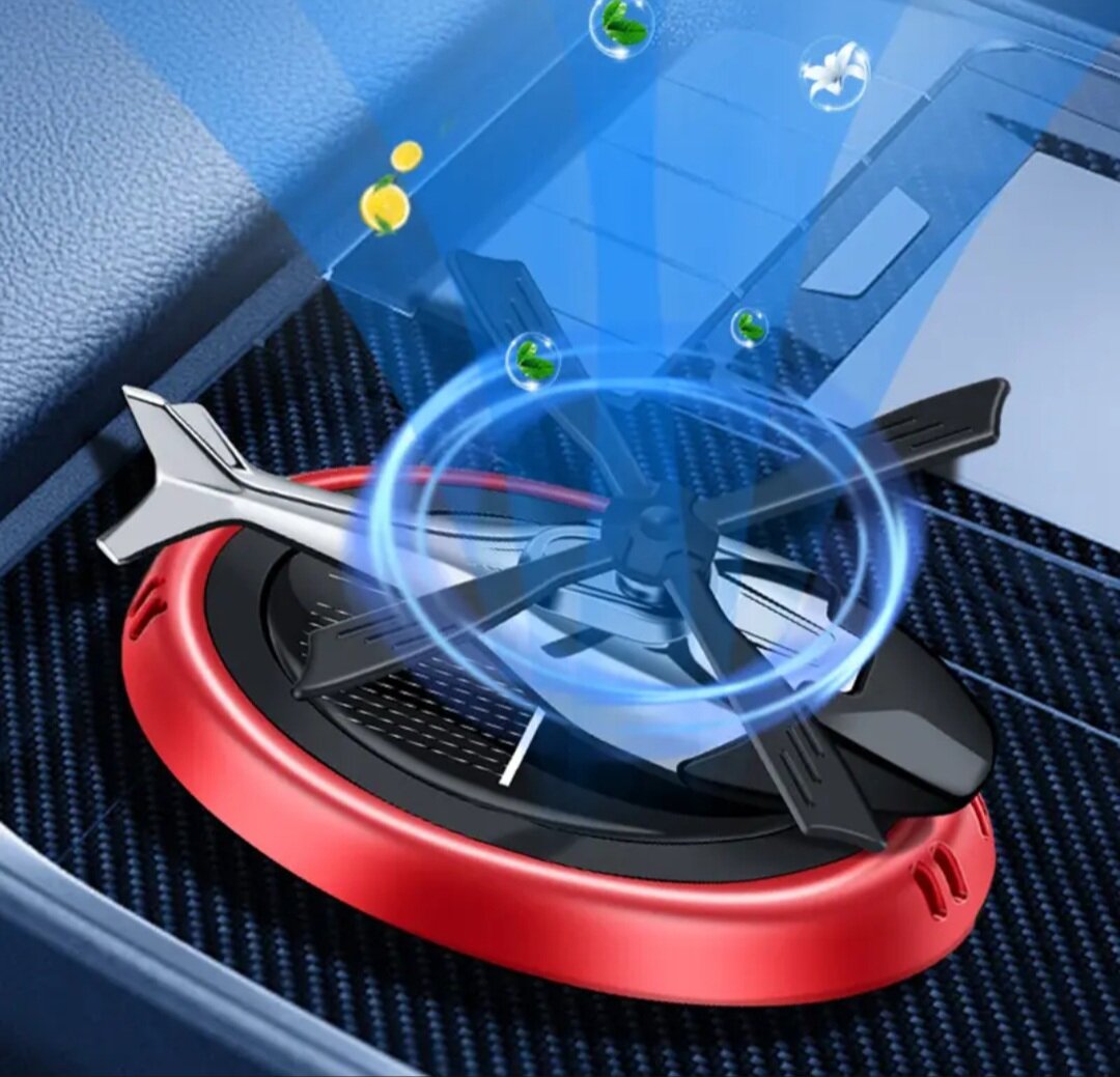 Изображение Ароматизатор автомобильный, Вертолет на солнечной батарее, объем 5 мл. Аромат "гардения"