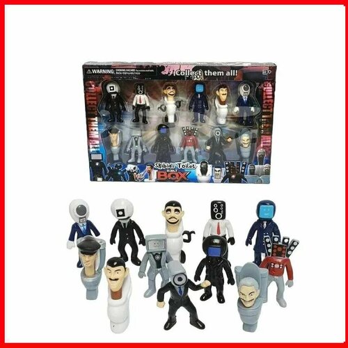 Набор фигурок Скибиди Туалет Большой сетКамерамен Спикермен Скибидисты 1299₽