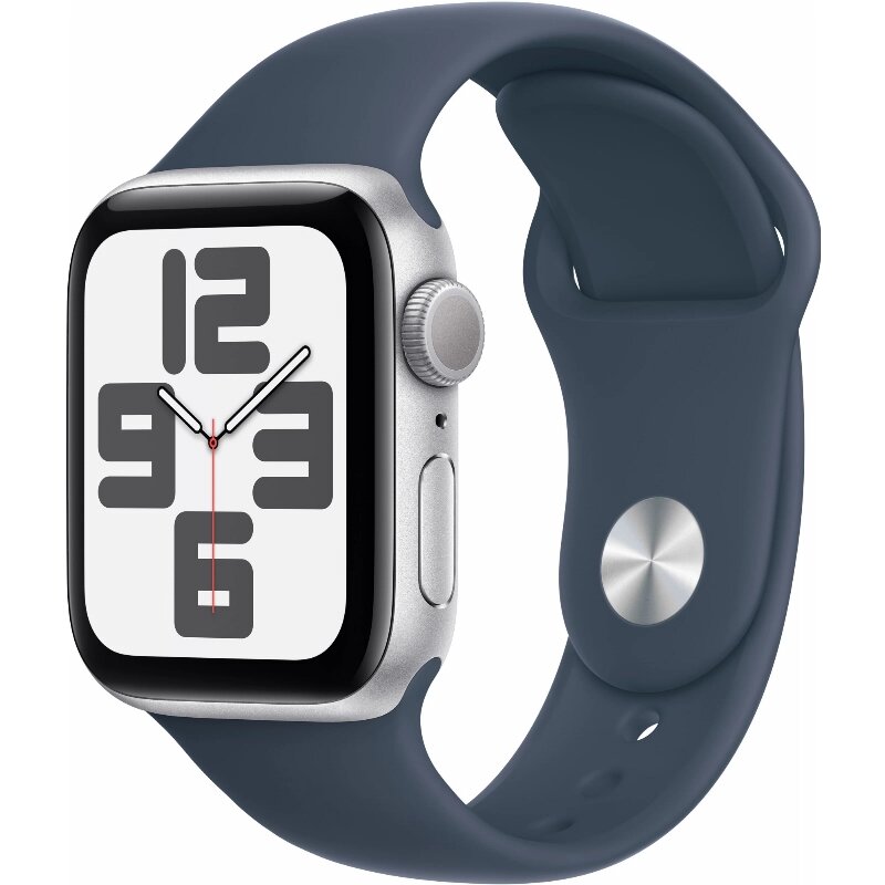Apple Watch SE 2023 40mm Aluminum Case with Sport Band, , размер S/M, Blue, синий