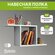 Полка настенная навесная, открытая, 1 ячейка, белая ЛДСП, 45х30х2...