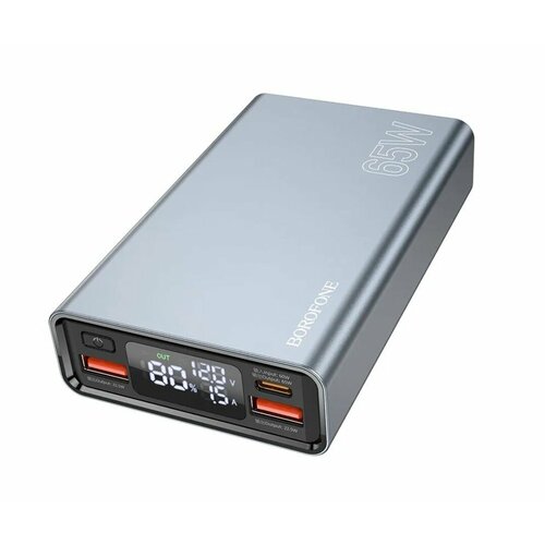 Внешний аккумулятор для ноутбука и MacBook Borofone Happy Way BJ40 15000 mAh PD65W Metal Grey 6800₽