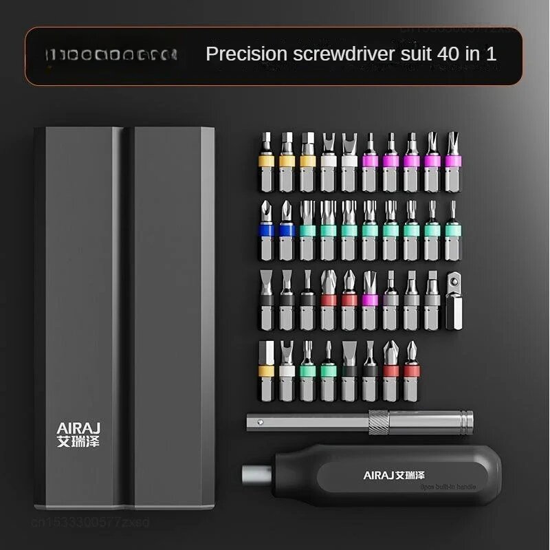 Набор отверток Xiaomi AIRAJ 30 40, 44 в 1, прецизионные магнитные биты, многофункциональные профессиональные инструменты для обслуживания, скрытое хранилище, 40 in 1