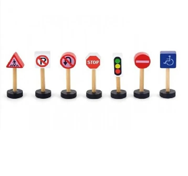 Набор Viga Дорожные знаки, 7 шт, в коробке VG50817