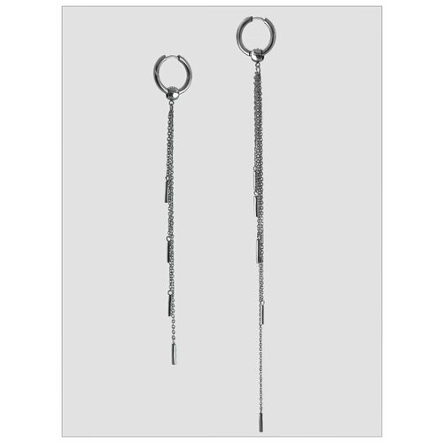 Серьги цепочки ДУША_BRAND, серебристый