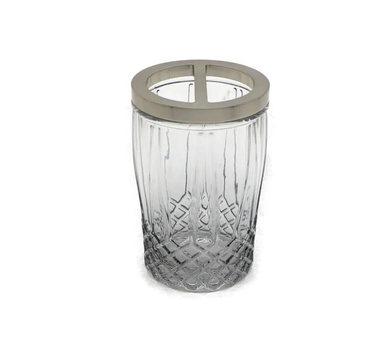 Стакан для зубных щёток Proffi Home Gray Crystal стекло цвет серый