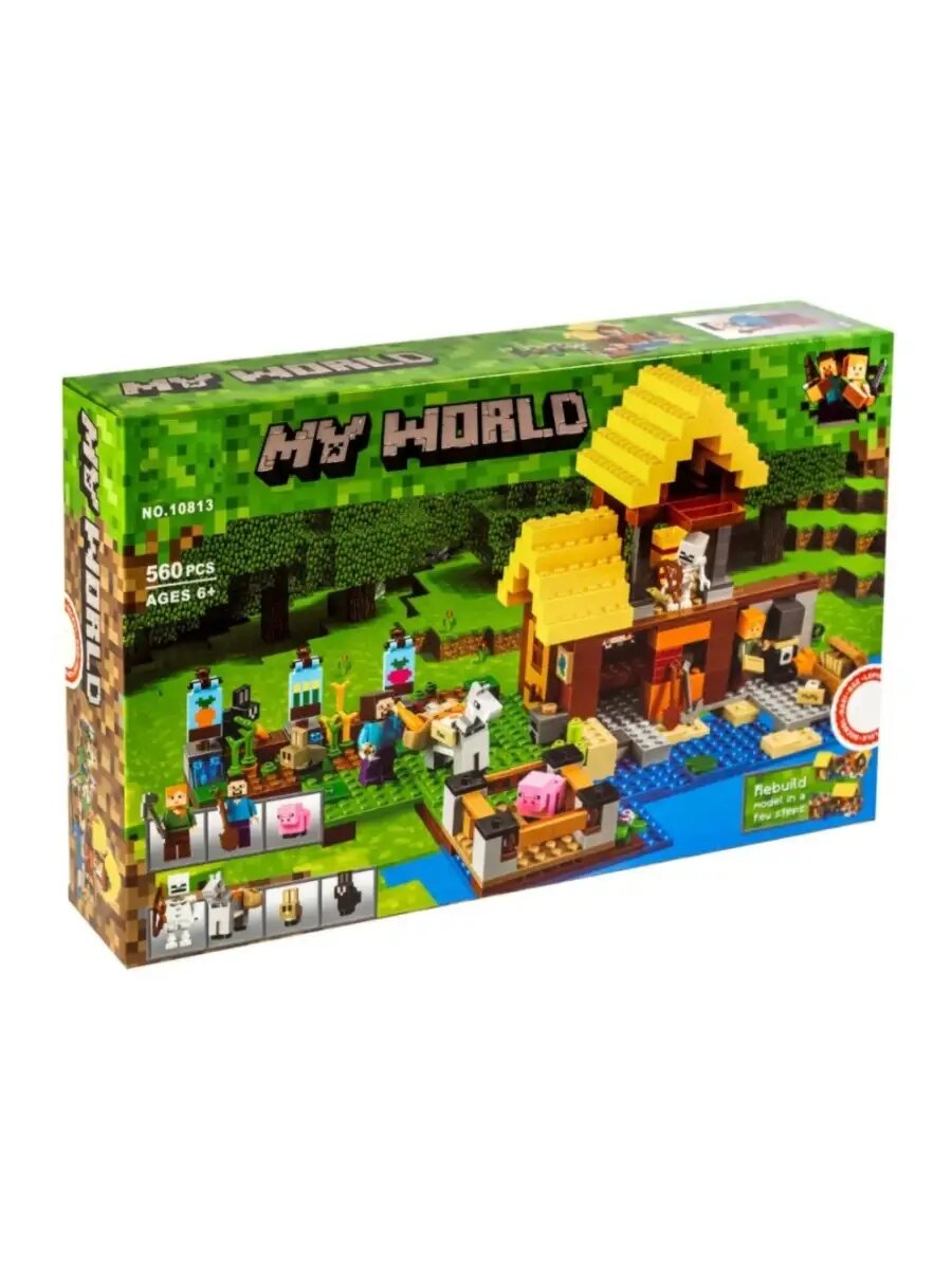Конструктор My World Minecraft Майнкрафт Фермерский коттедж