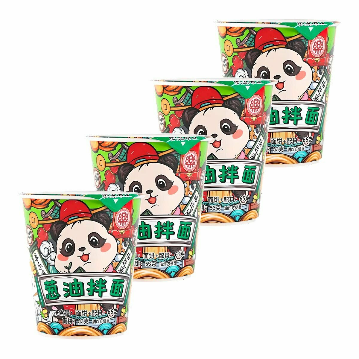 Лапша быстрого приготовления со вкусом лука шалот Le Ramen Meow, стакан 65 г х 4 шт