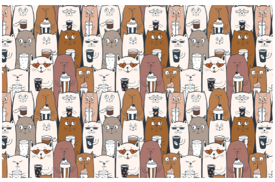 Салфетки Стар Экспо Котомания для сервировки ПВХ разноцветные 41х26cм