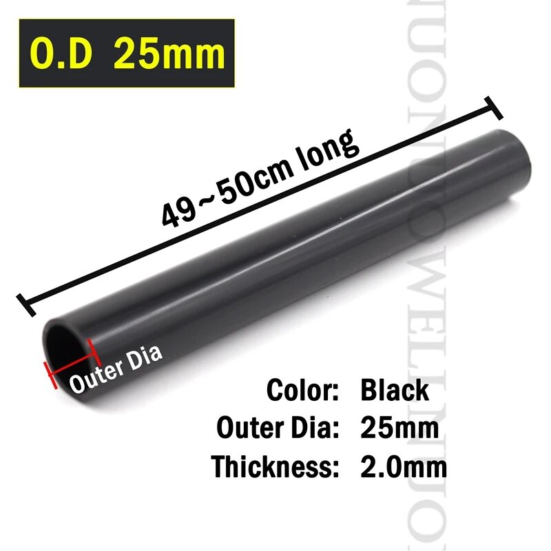 Трубы ПВХ NuoNuoWell 20-50 мм, 1PC Black Pipe, Черный