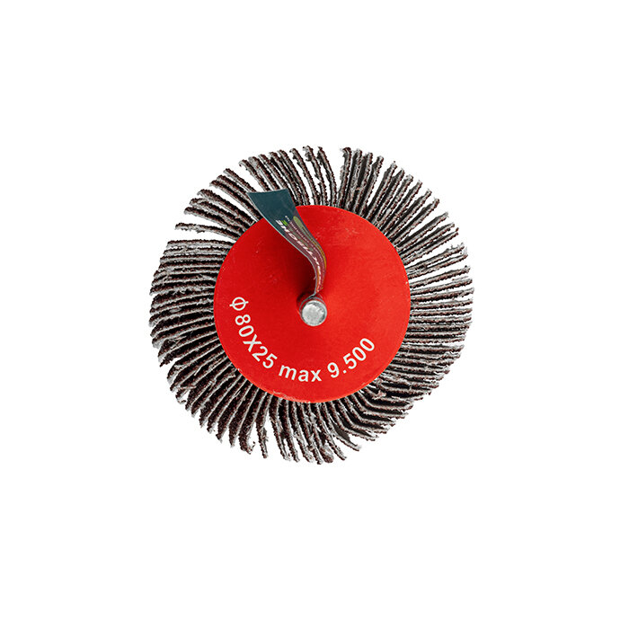 Круг лепестковый шлифовальный с оправкой PRAKTISCHE TOOLS, 80 х 30 х 6 мм, Р80