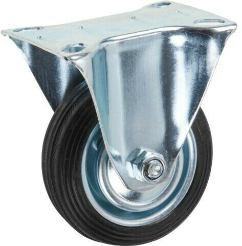 Опора колёсная d-75мм неповоротная, резиновая STARFIX