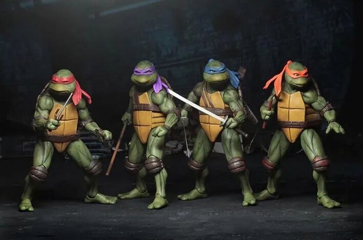 Набор фигурок Черепашки Ниндзя TMNT 4шт (18см) Леонардо, Рафаэль, Донателло, Микеланджело — фото 1