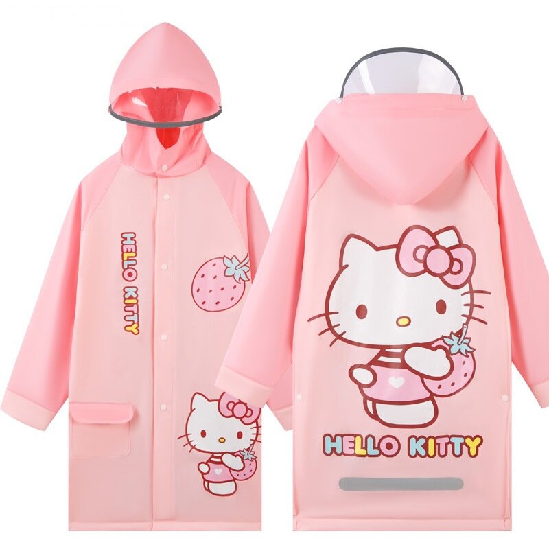 Плащ-дождевик Hello Kitty размер 140/150 розовый