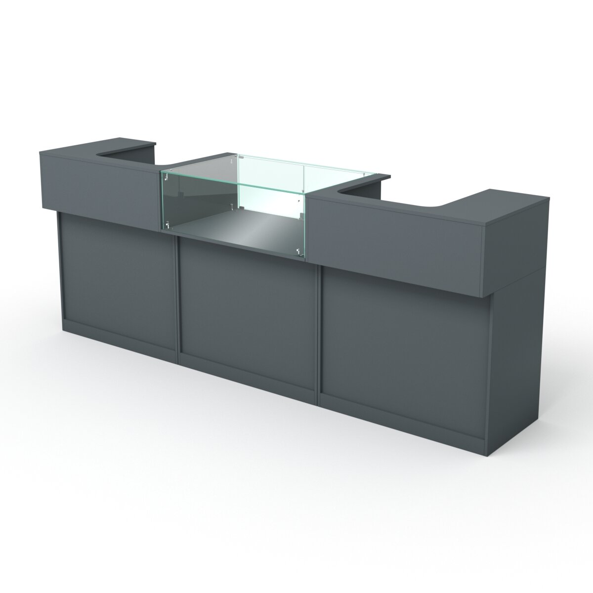 Комплект прилавков и кассовых столов "Эксперт" №1 Темно-Серый