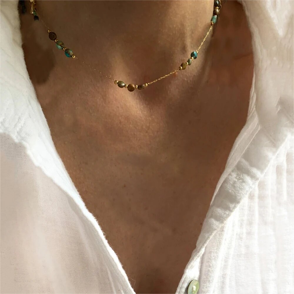 Колье ДМ  изумрудный