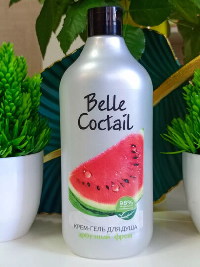 Крем-гель для душа Loren Belle Coctail, с ароматом Арбуза, 600 мл