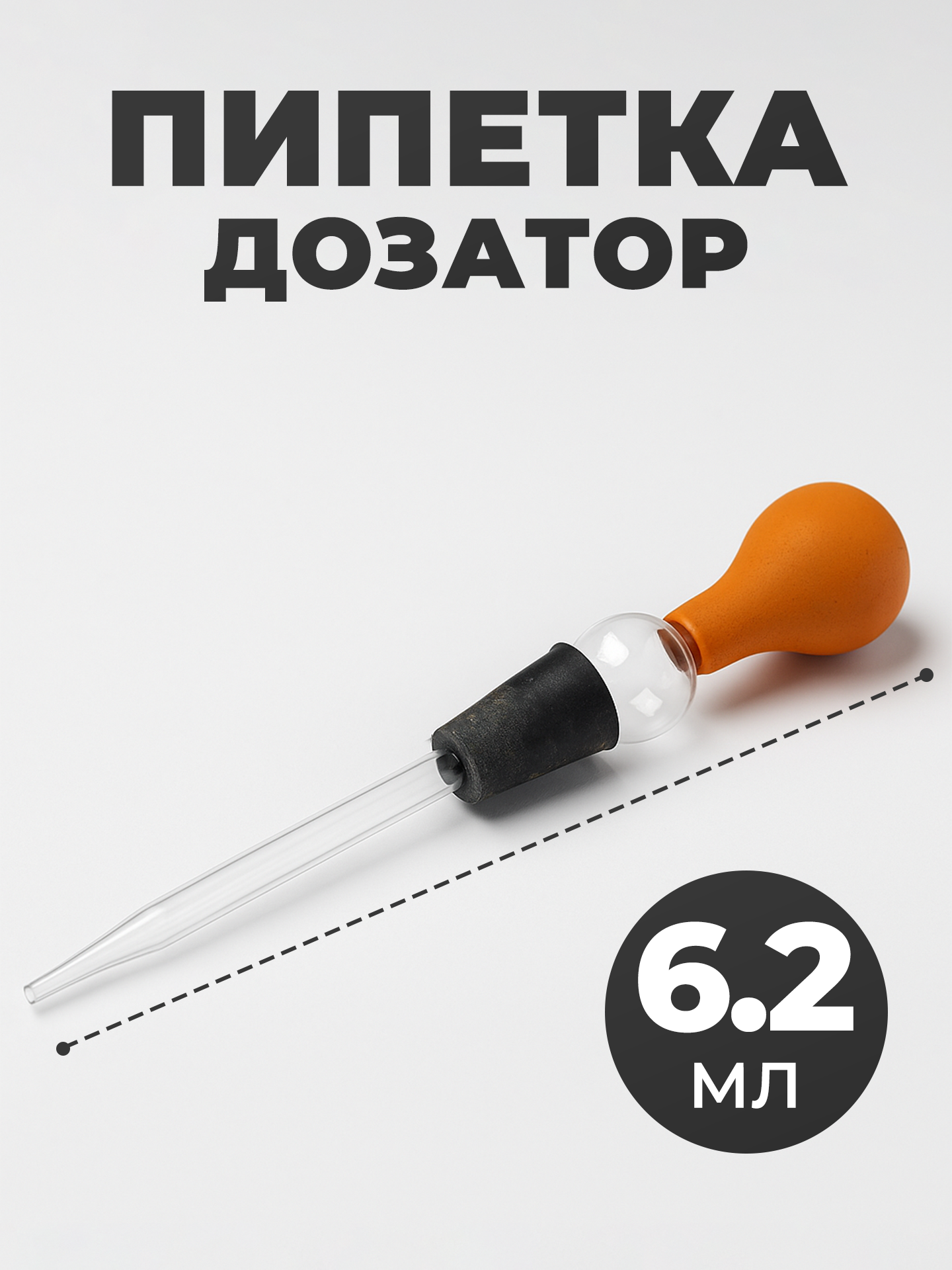 Картинки Пипетка капельница с резиновой грушей и флаконом 100мл