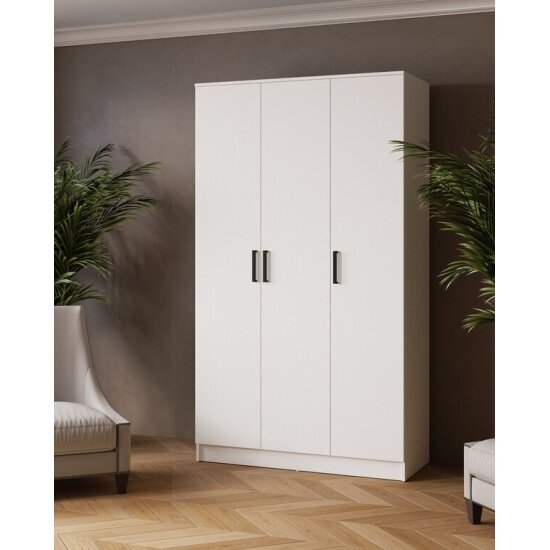 Шкаф Микон комбинированный Ларс (1,2) без зеркала белый