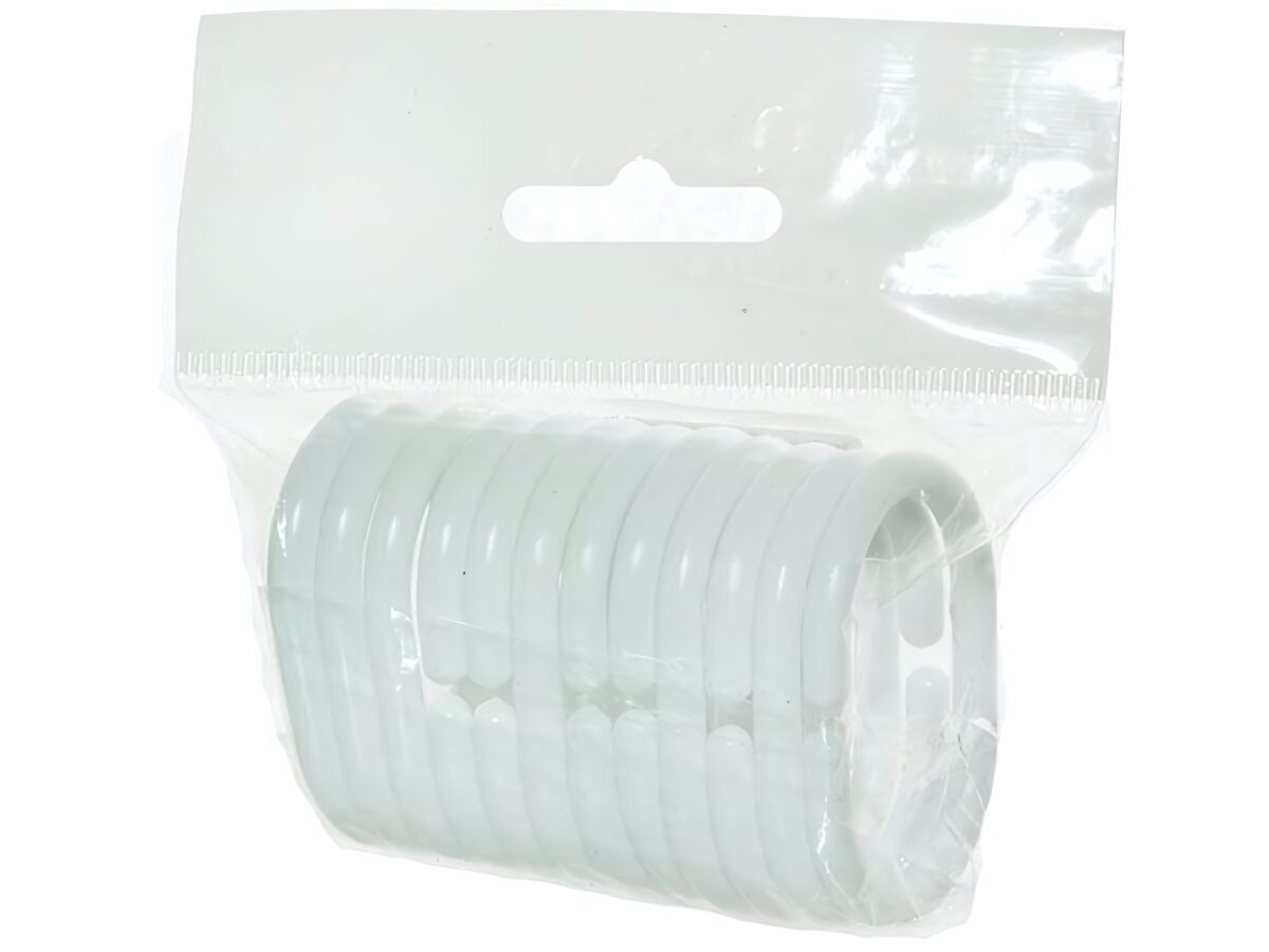 Кольца пластиковые для карниза 12 шт белый цвет гладкая поверхность