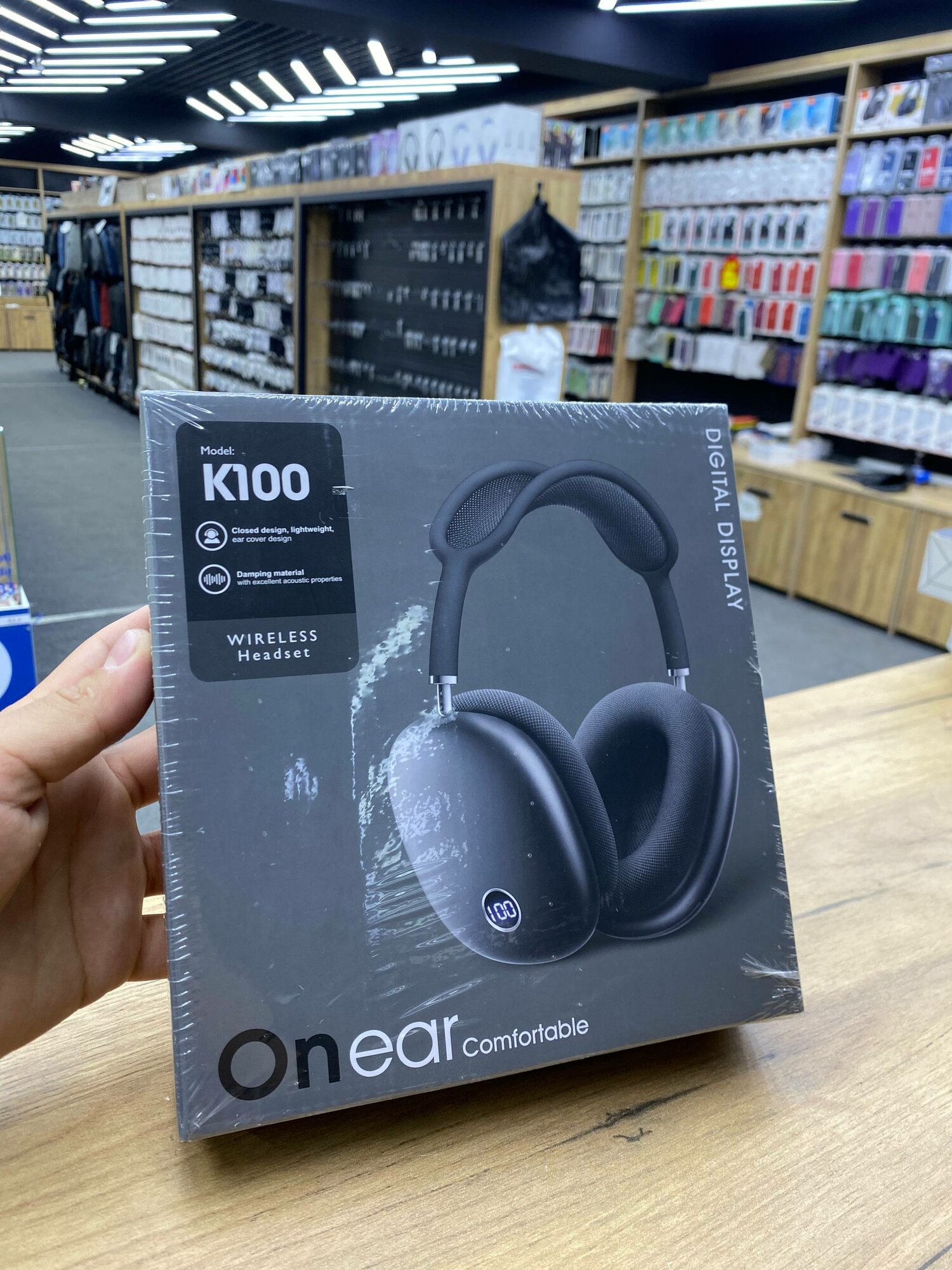 Беспроводные наушники с микрофоном, полноразмерный, Bluetooth, Беспроводной гарнитур onear K100.