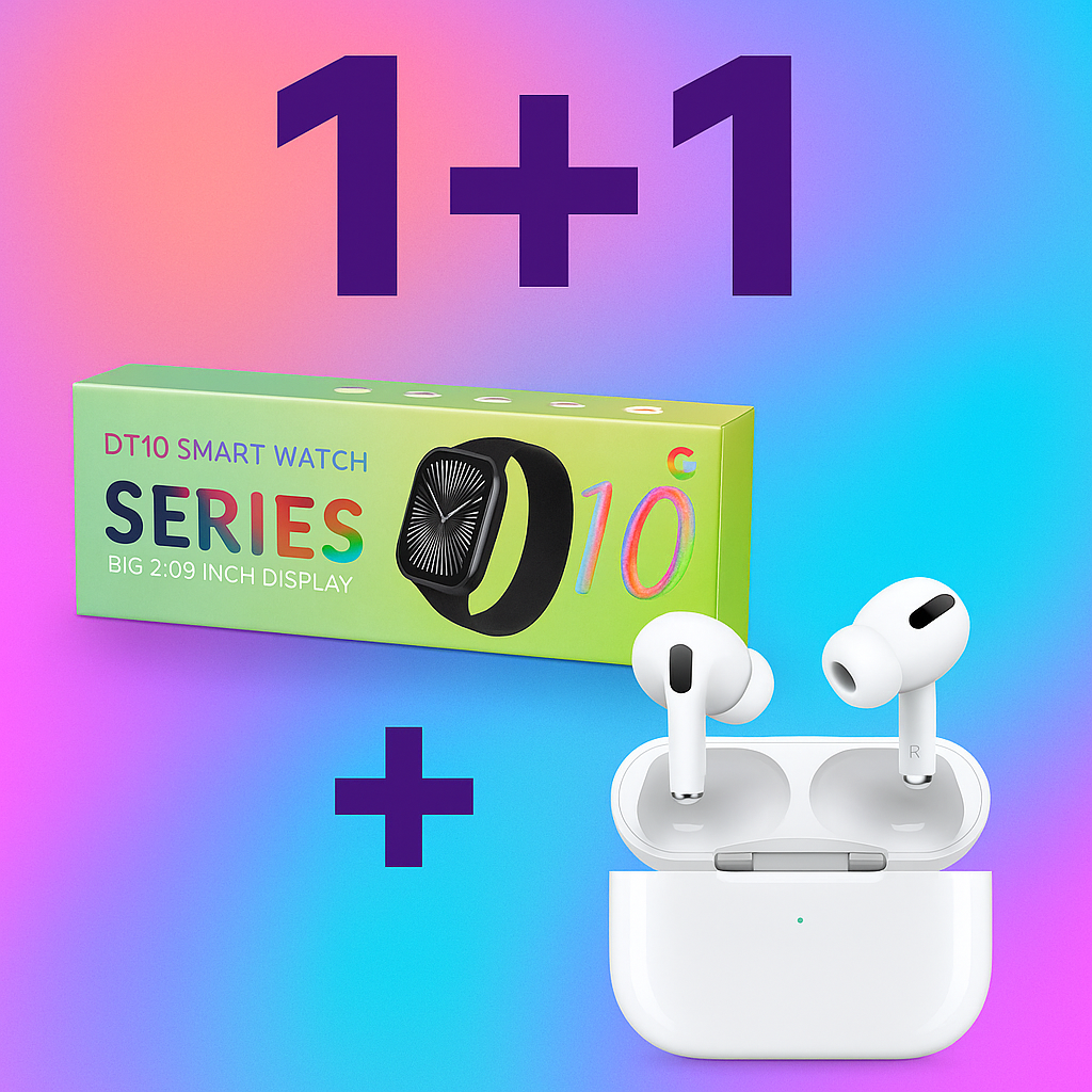 Наушники AirPods Pro 2 + Умные часы DT10 Smart watch Series 10 46mm