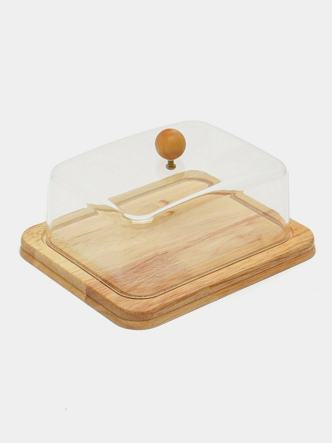 Маслёнка , подставка для масла , бамбук, с акриловой крышкой, для масла, д