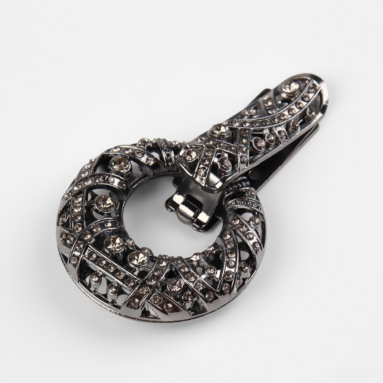 Декоративная застёжка 7.5 x 4.5 см цвет чёрный цвет: чёрный