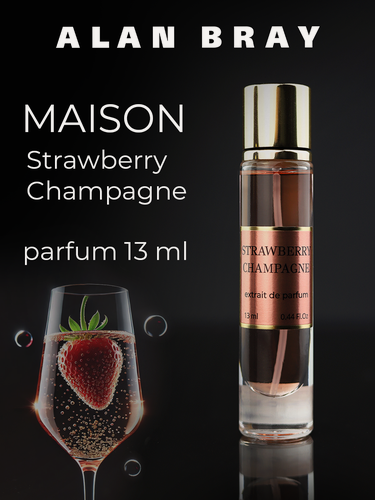 Изображение товара Духи женские сладкие Alan Bray Maison Strawberry Champagne 13 мл парфюм женский клубника, шампанское