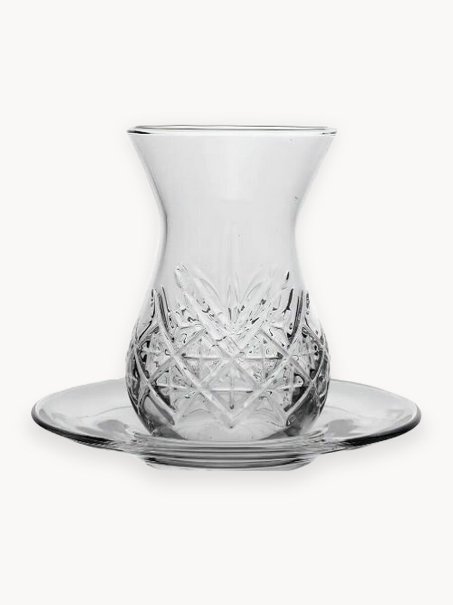 Набор чайный TIMELESS стаканчики Армуду + блюдца, 170мл, 6шт