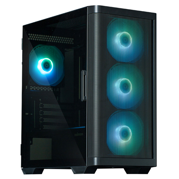 Корпус ZALMAN M4, MATX, BLACK, WINDOW, 1xCombo (3.5' or 2.5'), 1x3.5", 2x2.5", 1xUSB2.0, 2xUSB3.0, FRONT 3x120mm ARGB, REAR 1x120mm ARGB