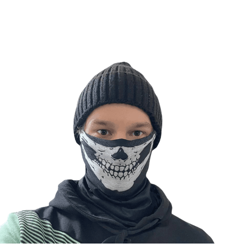 Шарф , one size, белый, черный балаклава ninja mask олива