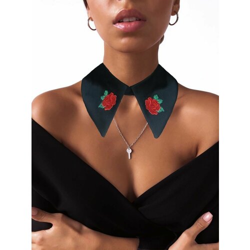 Съемный воротник Парижанка зеленый черный красный 1150₽