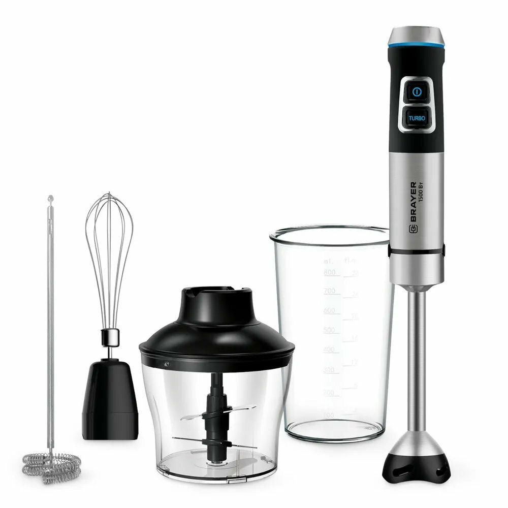 фото Погружной блендер BRAYER 1257BR, 1500 Вт, титановые лезвия, BR1257
