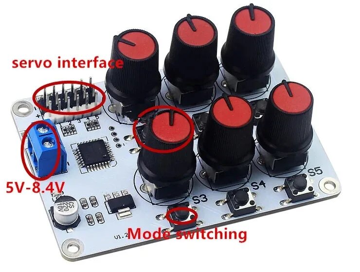 Сервоконтроллер 4/6/8 каналов для Arduino UNO