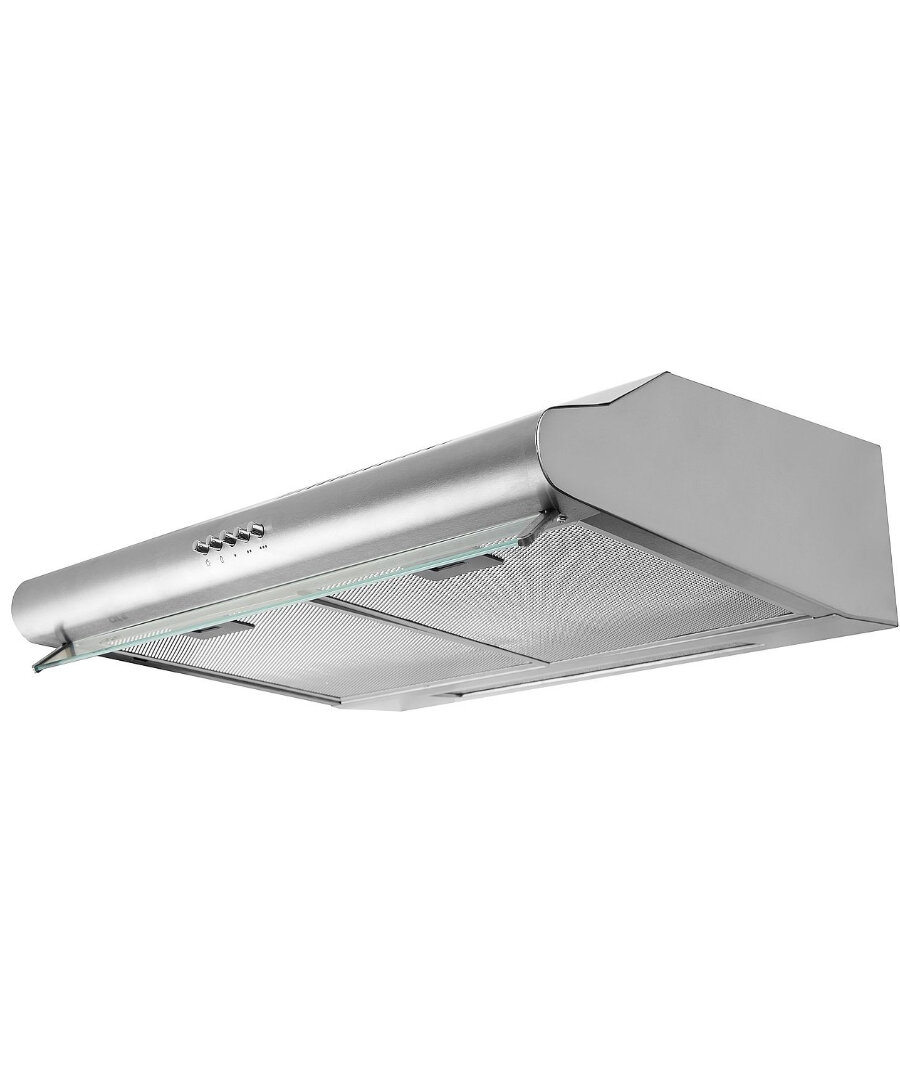Серебристая плоская вытяжка Ore Grong 60 Inox