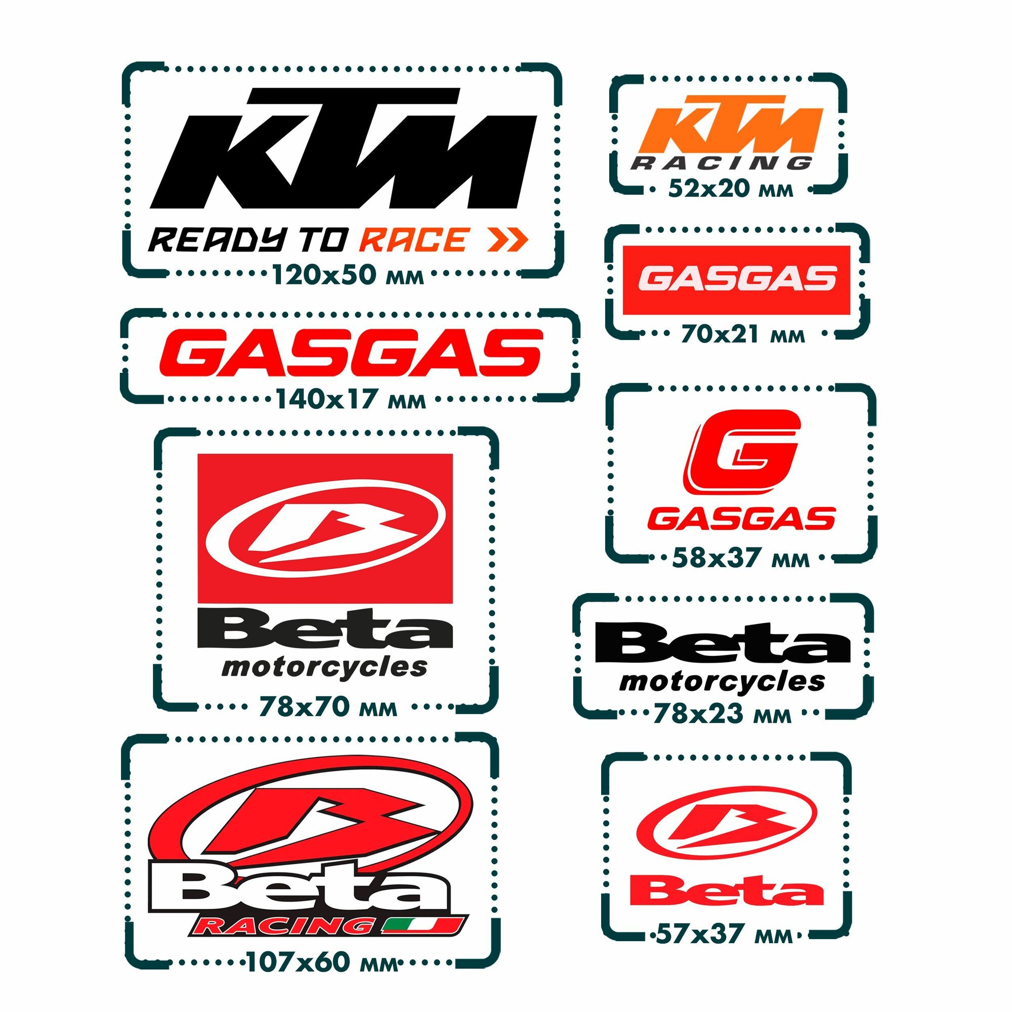 Термонаклейки на одежду КТМ Beta Gas — фото 1