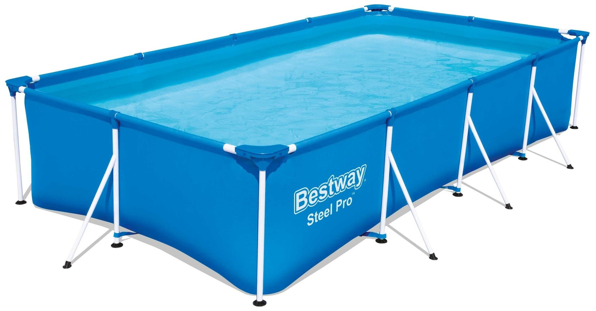 Каркасный прямоугольный бассейн Bestway 56405 BW, 400x211x81 см, 5700 л, синий