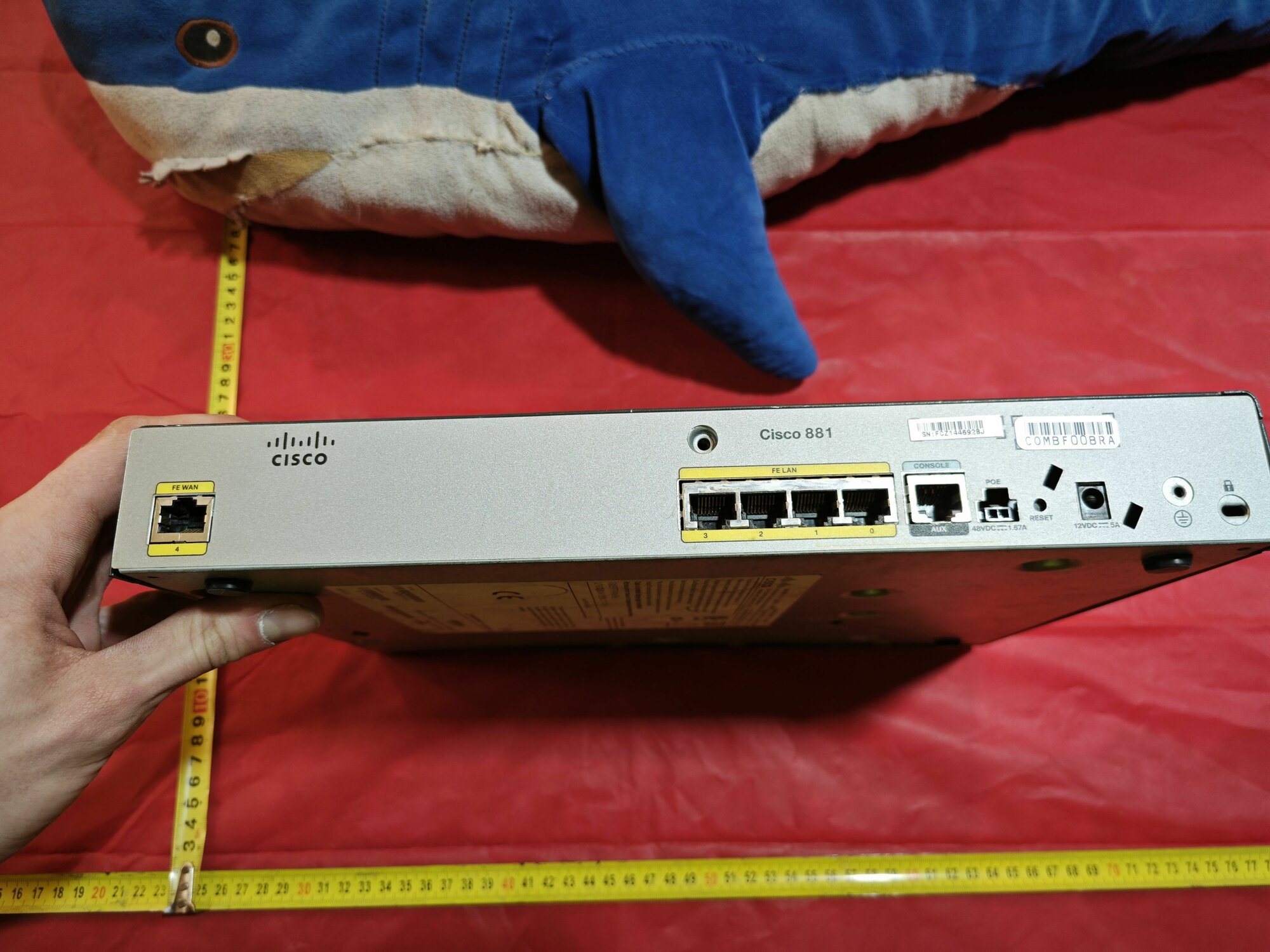 Маршрутизатор Cisco 881 K-9 100 Мбит/с L2 4хLAN 1хWAN(В комплекте только Маршрутизатор )