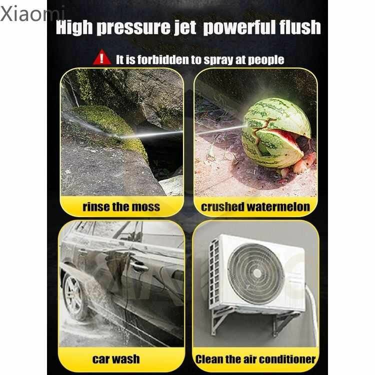 Изображение Xiaomi двойные аккумуляторы 7500 мАч, черный, Портативная аккумуляторная автомойка высокого давления