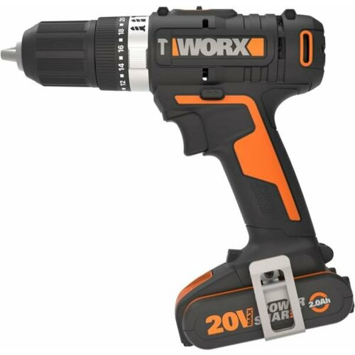WORX Дрель-шуруповерт ударная аккумуляторная 50Нм 20В 2Ач x2 ЗУ 2А кейс WX370 15990₽